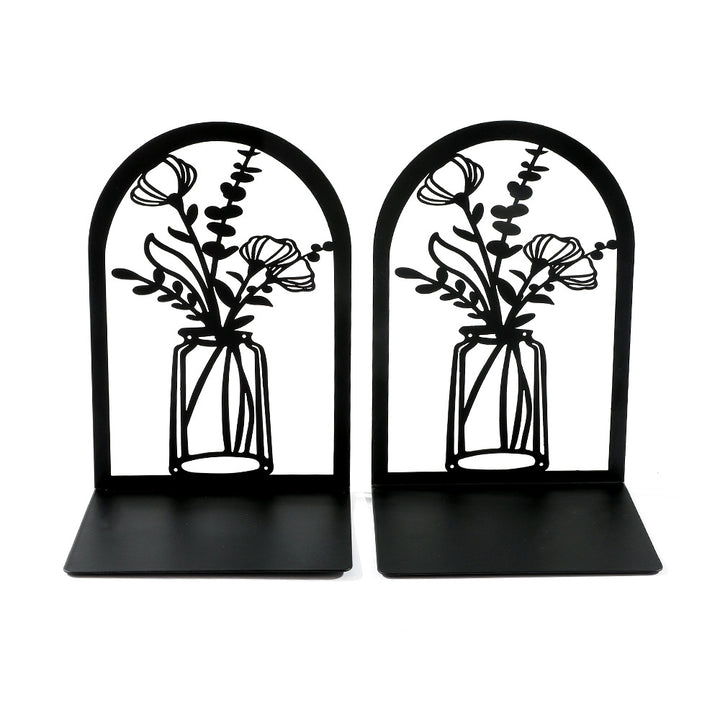 Elegante florale Metall-Buchstützen