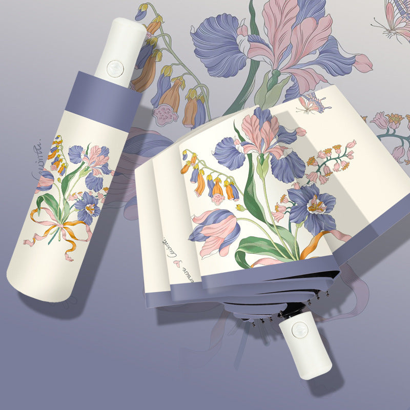 Damen Eleganter Automatikuparaplu Karnz