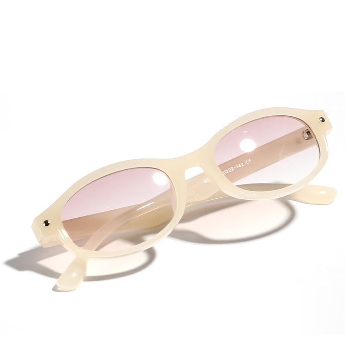 Damen modische Sonnenbrille mit geschwungenem Design und UV-Schutz Karnz