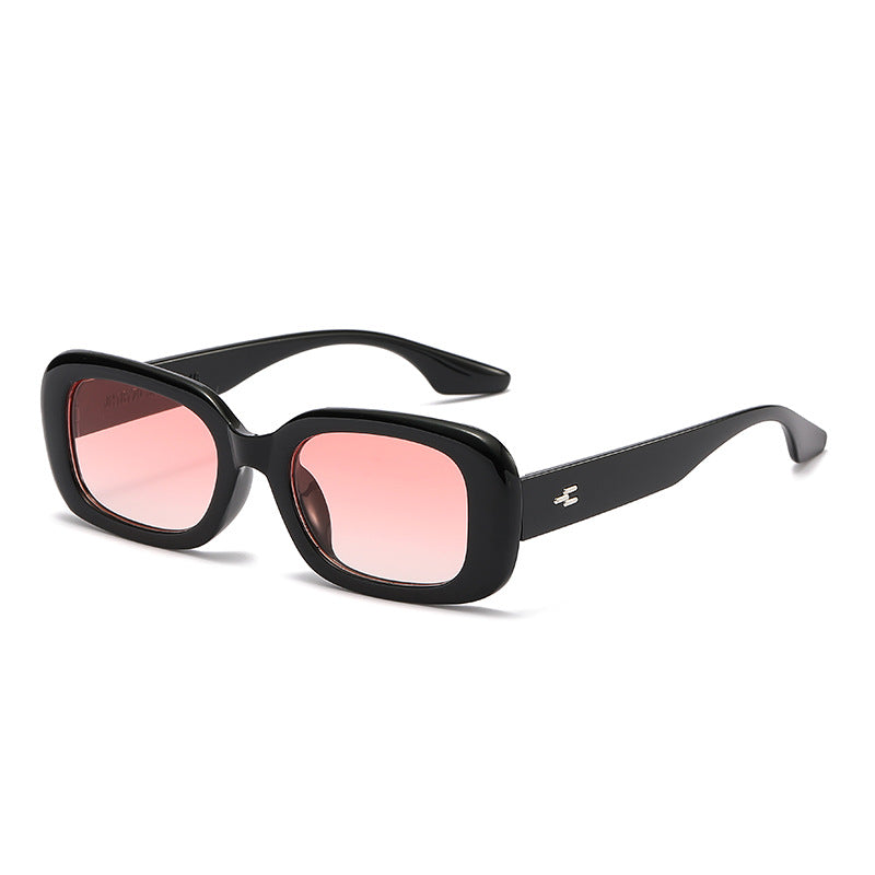 Damen modische quadratische Sonnenbrille mit breitem Rahmen und UV-Schutz Karnz