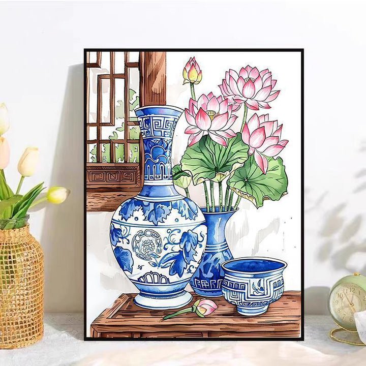 Dekorative Blumenleinwandkunst Karnz