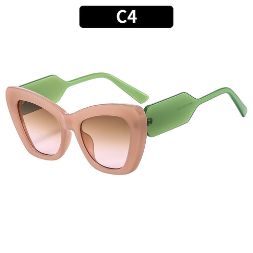 Künstlerische Oversized Katzenaugenbrille