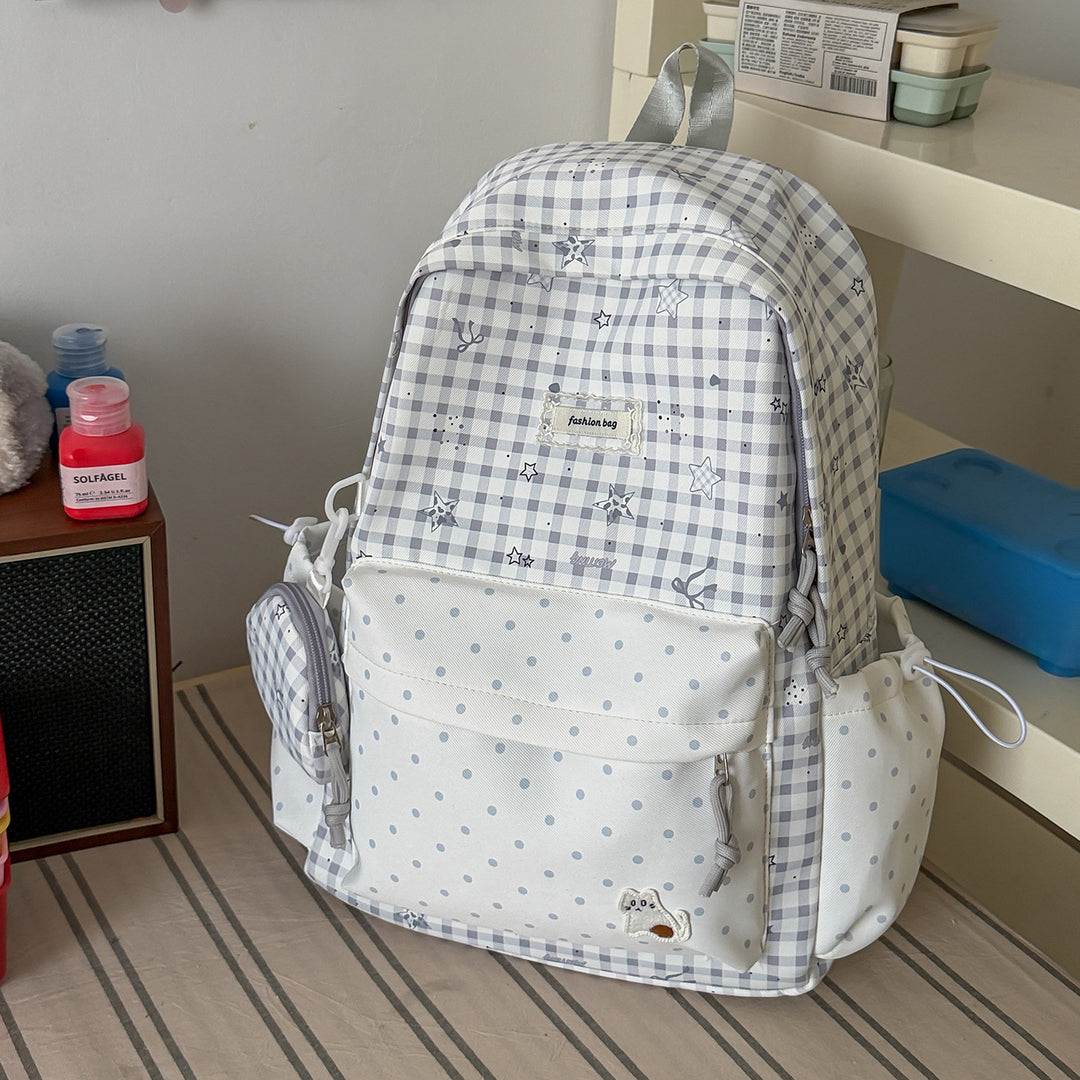 Stylischer Karostoff Casual Rucksack Karnz