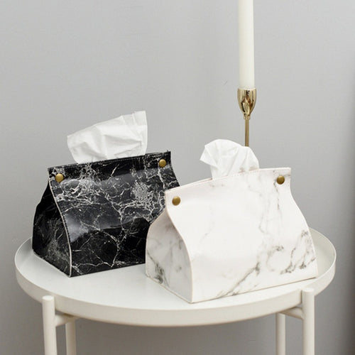 Eleganter Marmor Taschentuchboxhalter
