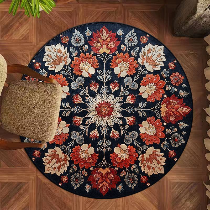 Blumenmuster runde Teppich Karnz