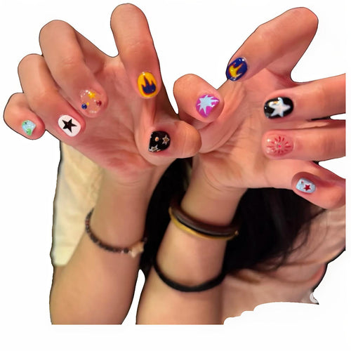 Cosmic-Themen Press-On Nagelkunst Set Karnz