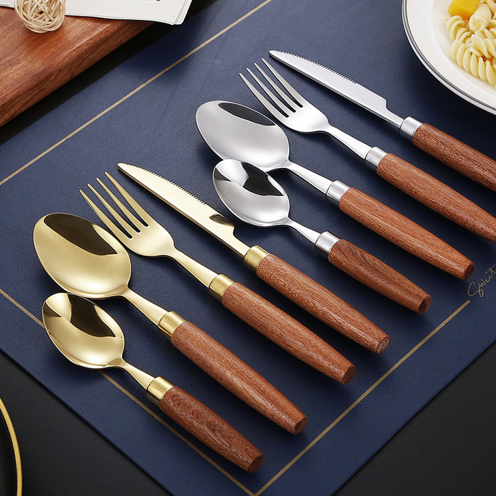 Eleganter Dessertlöffel mit Ergonomischem Holzgriff Karnz