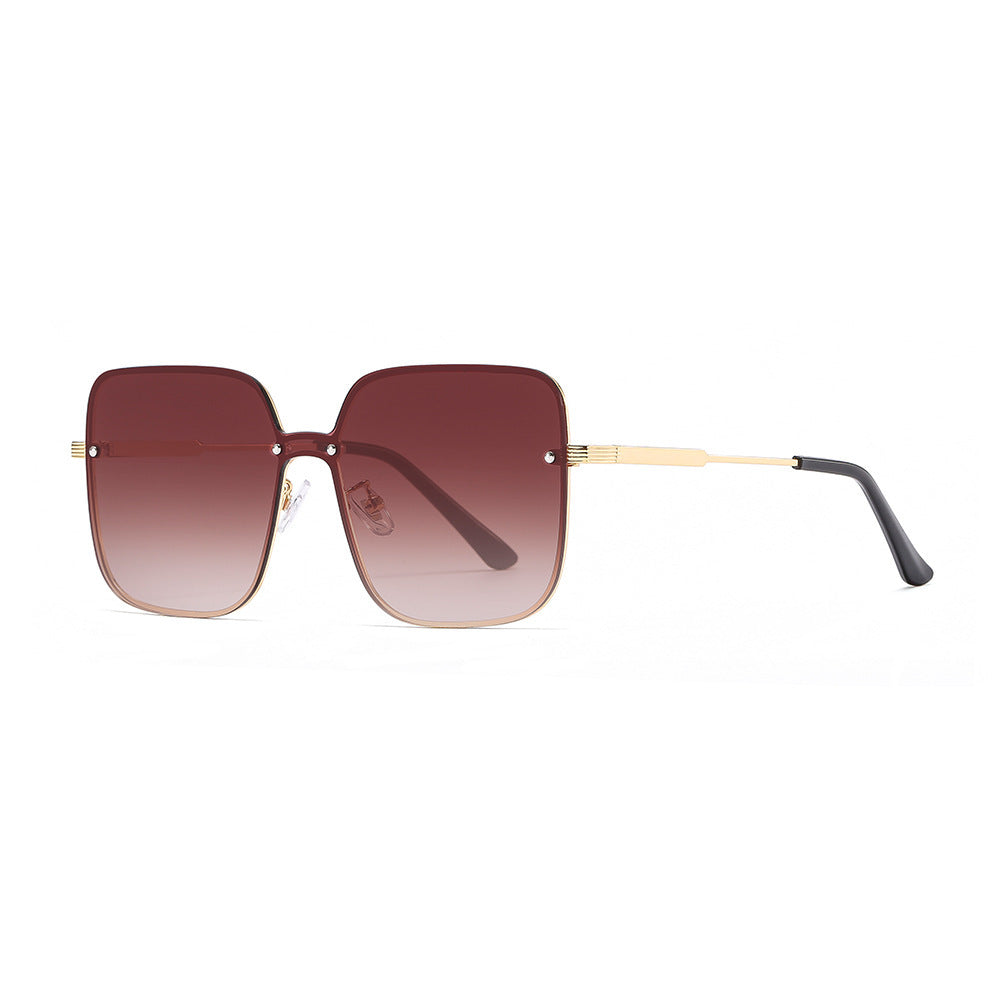 Damen Sonnenbrille im exzentrischen quadratischen Design mit hochwertigem Metallrahmen Karnz