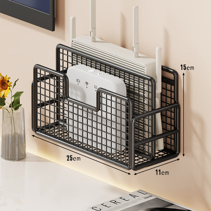 Wandmontierter belüfteter Router und Fernlagerkorb