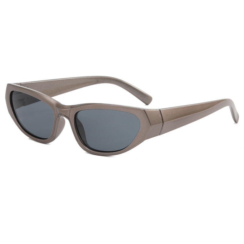 Damen modische Sonnenbrille mit verspiegelten Gläsern Karnz