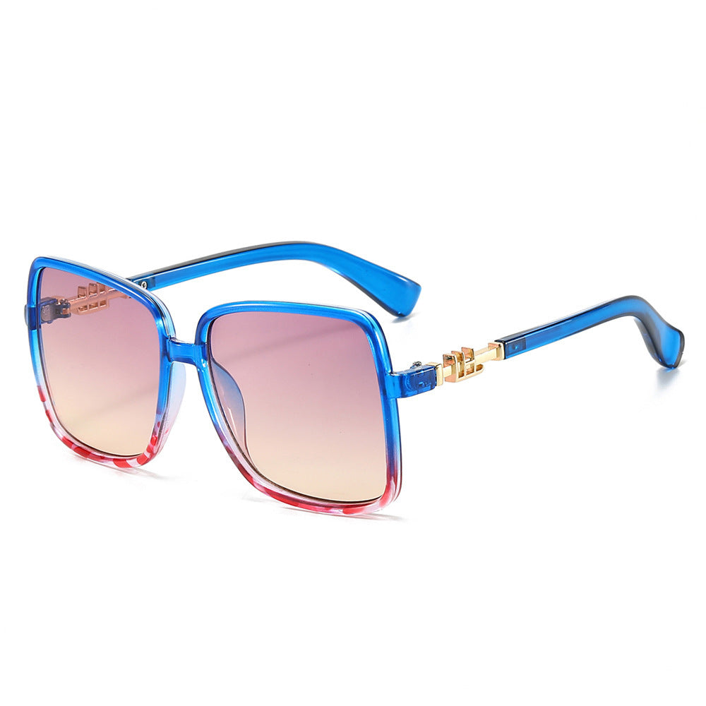 Damen Sonnenbrille mit großem Rahmen und Farbverlauf Karnz