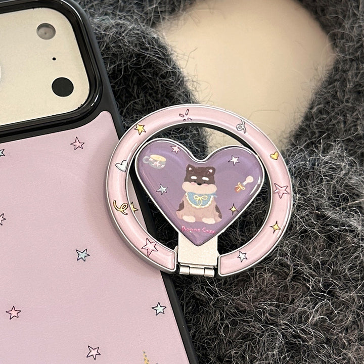 Herzförmiger Smartphone Fingerhalter Karnz