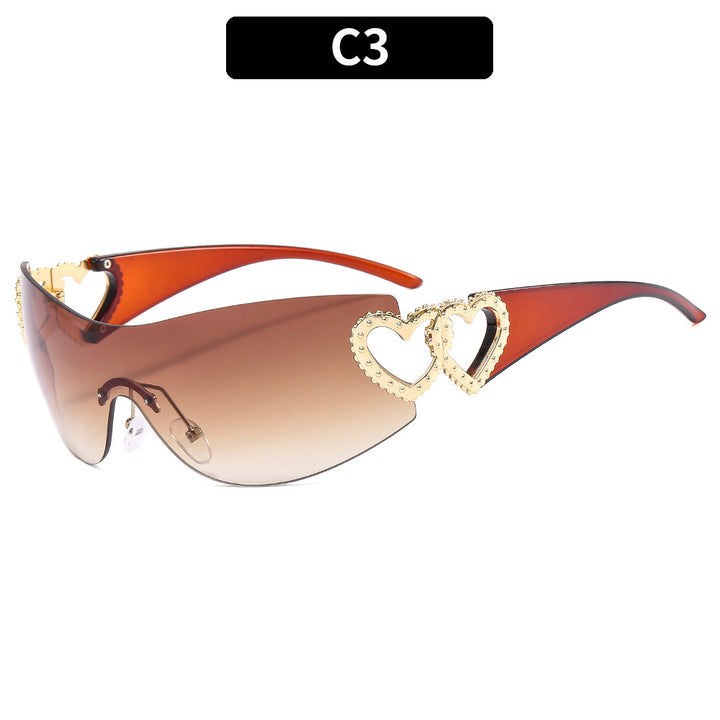 Herz-Detail Futuristische Sonnenbrille