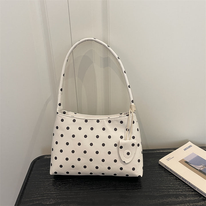 Lässige gepunktete Schulterhandtasche