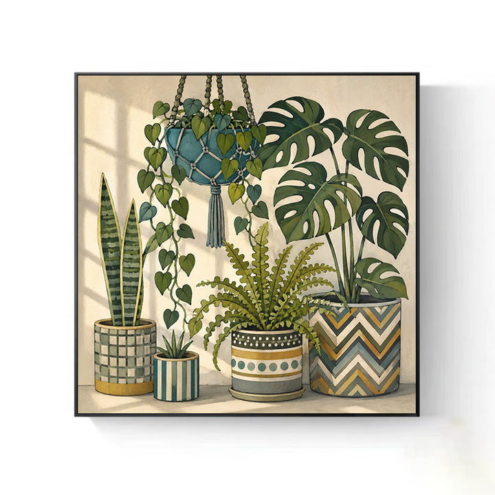 Dekorative Indoor-Pflanzen Kunst Leinwanddruck