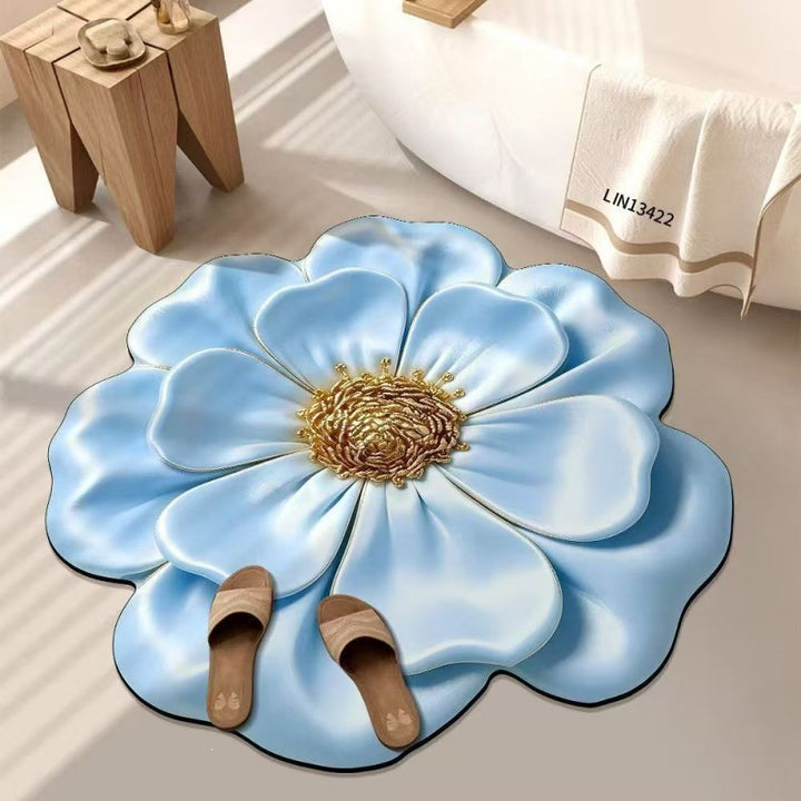 Künstlerischer floral geformter Teppich