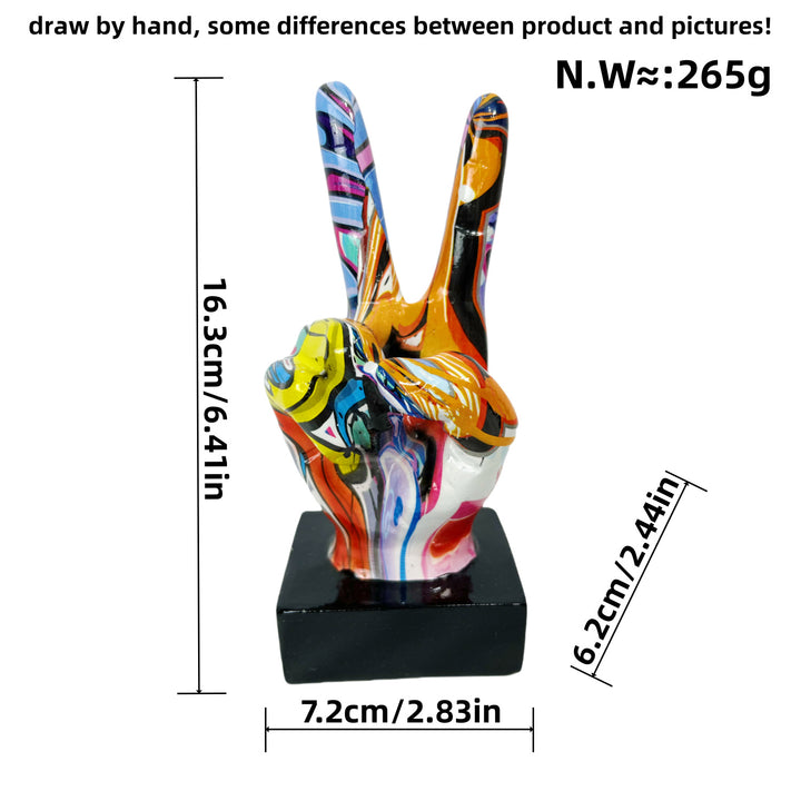 Stylische Hand-Skulpturen mit buntem Design Karnz
