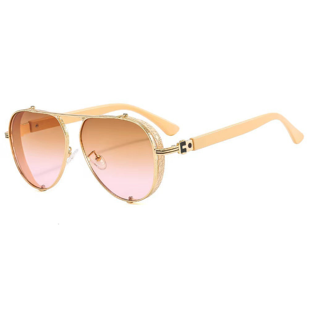 Damen modische Sonnenbrille mit innovativem retro-futuristischem Design Karnz