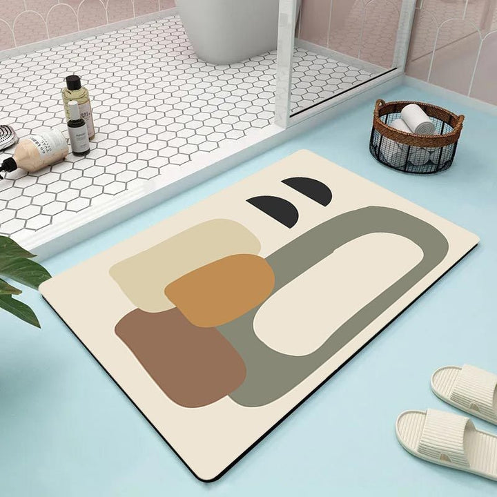 Abstrakte Florale Badezimmermatte