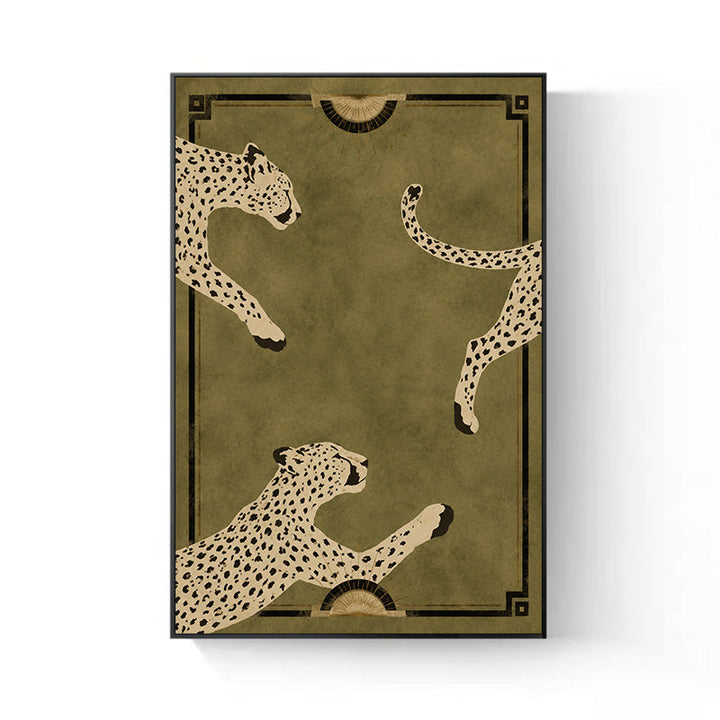 Dekorative Leopardenmuster Wandkunst