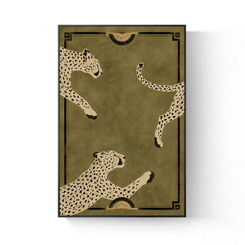 Dekorative Leopardenmuster Wandkunst