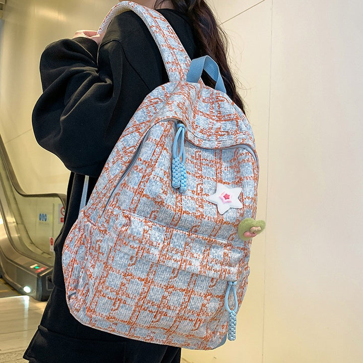Charmanter Strukturierter Canvas Rucksack
