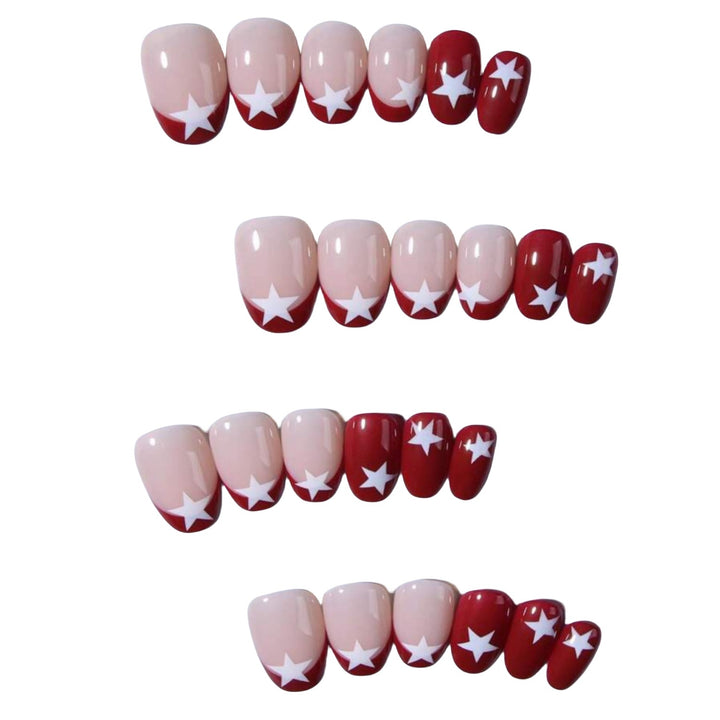 Kunstnagelset mit glamourösen Sternen-Design Karnz