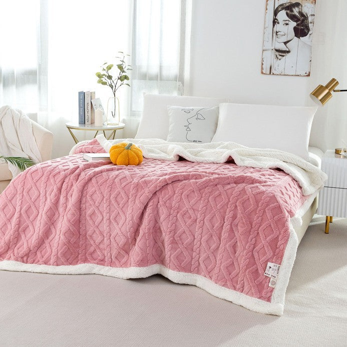 Gemütliche gemusterte Fleece-Decke