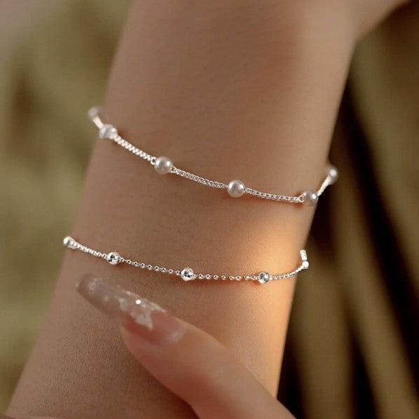 Verstellbares Perlen-Charm-Armband Karnz