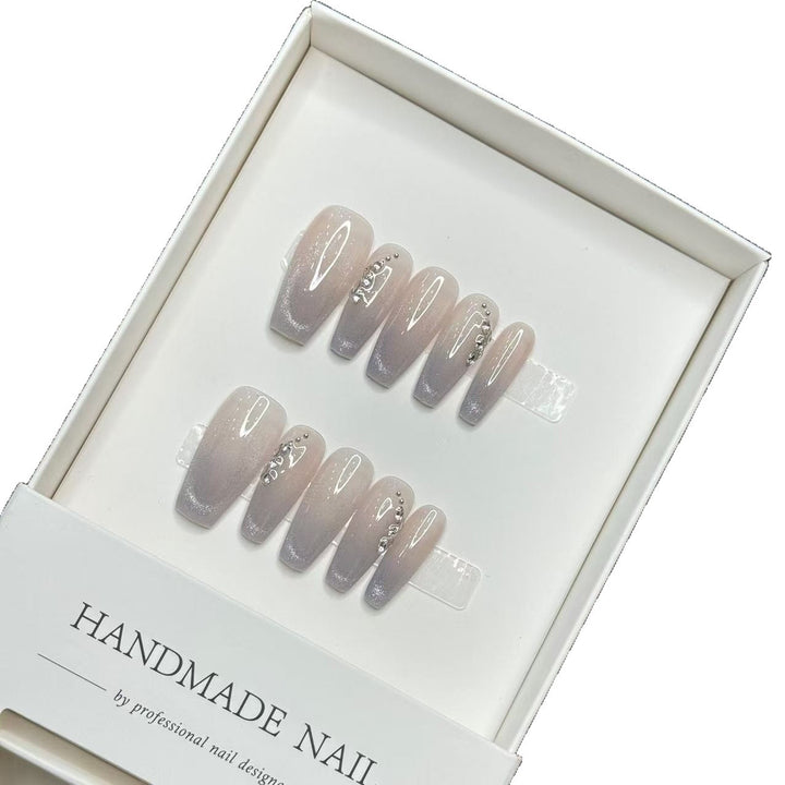 Handgemachtes elegantes Ombre Press-On-Nägel-Set