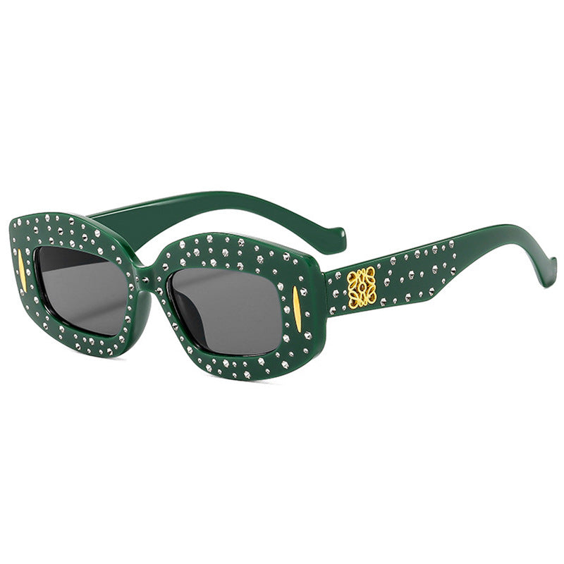 Damen auffällige Sonnenbrille mit glamourösem Strassdetails Karnz