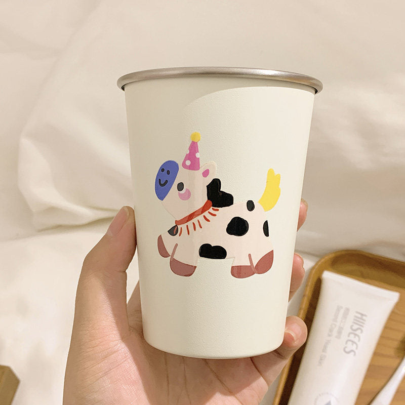 Trinkbecher mit Lustigem Kuhdesign Karnz