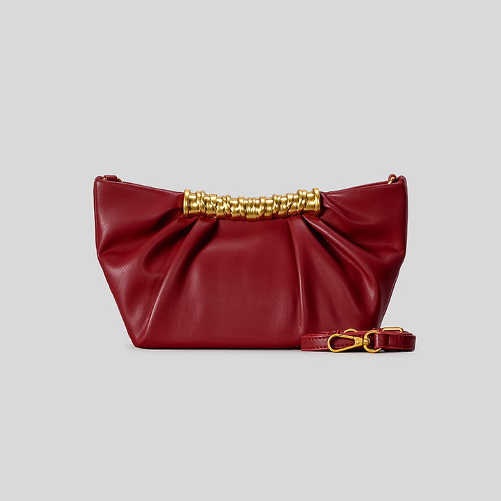 Elegante Leder Falt-Clutch