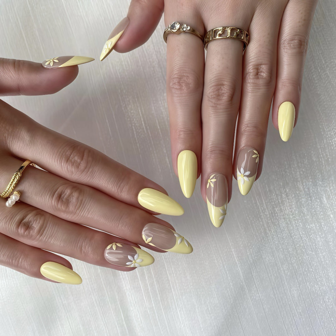 Floral Press-On Nagelkunst Set