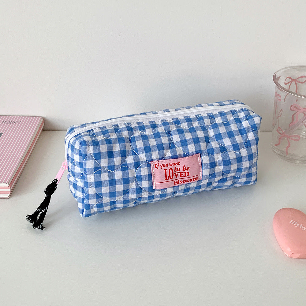 Gepatchtes Gingham Stiftetui Karnz