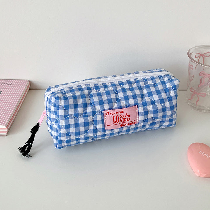 Gepatchtes Gingham Stiftetui Karnz