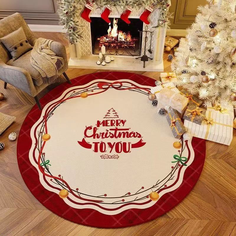 Weihnachtsmotiv runder Teppich für Zuhause