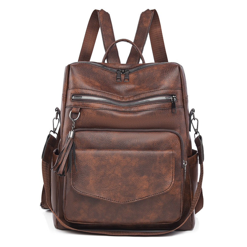 Vintage-inspirierter Leder-Rucksack Karnz