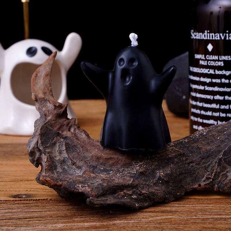 Mini Ghost Skulpturale Sojawachskerze mit Baumwolldocht