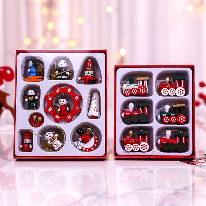 Dekoratives Weihnachts-Themen-Figurenset Karnz