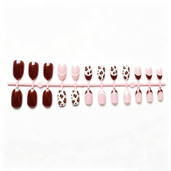 Wildtierdruck-Nagelkunst-Set