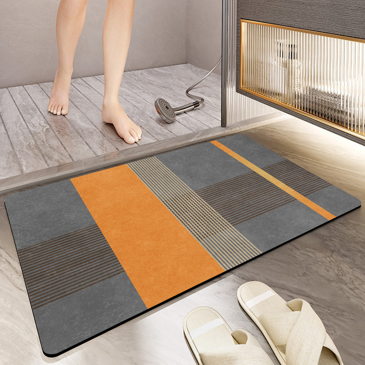 Texturiertes abstraktes Design Badezimmermatte Karnz