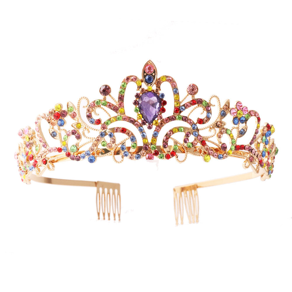 Damen Funkelnde Kristall-Tiara mit filigranem Design Karnz