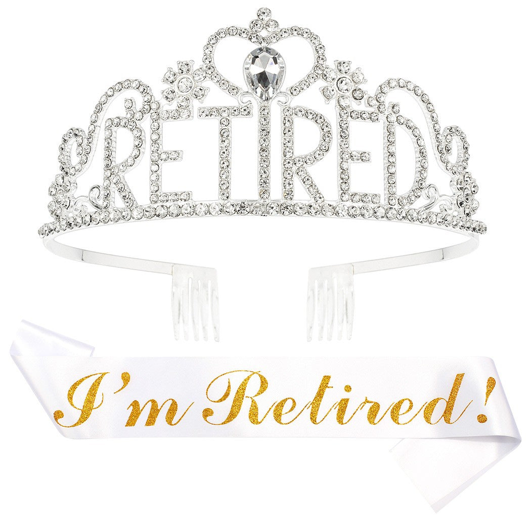 Damen Festliche Tiara mit Aufschrift und Satin-Schärpe Karnz