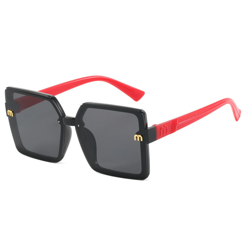 Damen modische quadratische Sonnenbrille mit verspiegeltem Verlauf Karnz