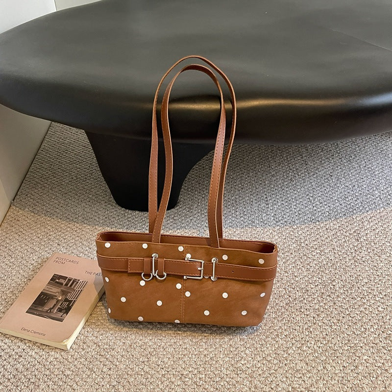 Stylische Pünktchen Schultertasche