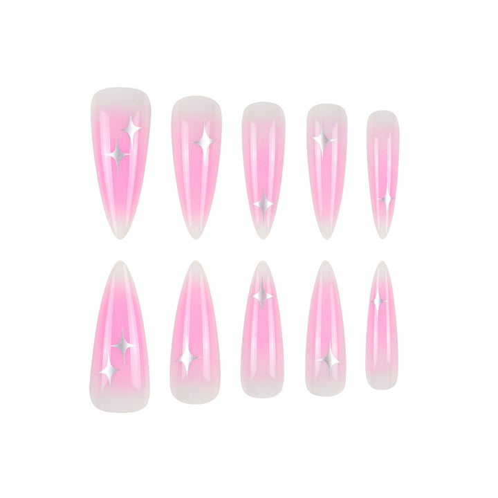 Elegante Stiletto Nagelkunst Karnz