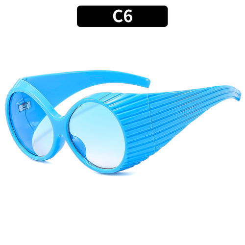 Modische gerippte Schildbrille