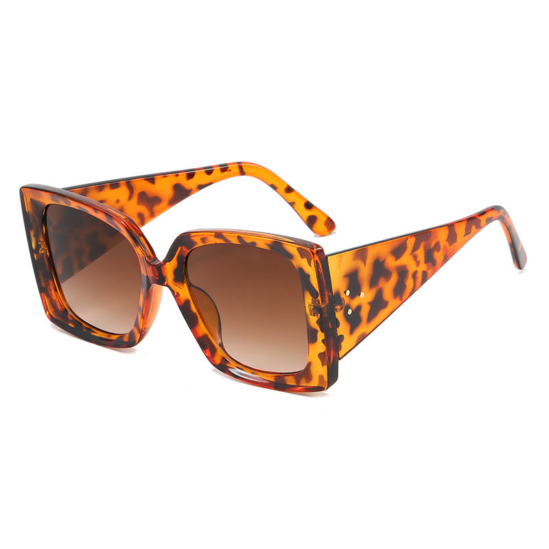 Damen Überdimensionierte Leo-Sonnenbrille Karnz