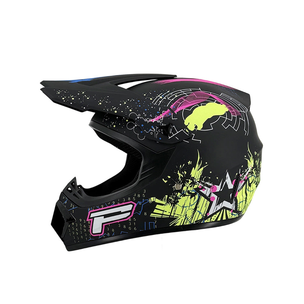 Vollgesicht-Motocross-Helm mit verlängertem Visier und verstärktem Kinnschutz Karnz